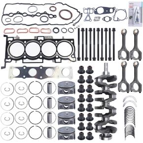 Engine Rebuild Overhaul Kit With Crankshaft & Con Rods Compatible with Hyundai KIA G4KJ 2.4L 23111-2G200