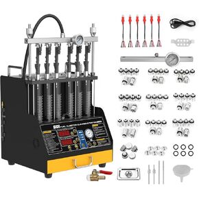 GDI Fuel Injector Cleaner& Tester for FEI/FSI 6 Cylinders Upgraded Ultrasonic Fuel Injector Cleaning Machine CT450 Car Fuel Injectors Cleaner Kit Tool 12V/70V/120V