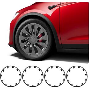 Tesla Rim Protector Model Y 2020-2024 Wheel Protector Tesla Wheel Covers 21 Inch Wheel Rim Protector Uberturbine Wheel Cover Model Y Curb Rash Repair Kit Rim Cover Tire Trim Ring 4PCS