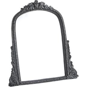 Vintage Gold Vanity Makeup Desk Mirror - Antique Chic Arch Table Mirror with Carved Resin Frame, Small Standing Arendahl Mirror for Living Room, Bedroom, Tabletop (13.2" x 12.8") in Kuwait