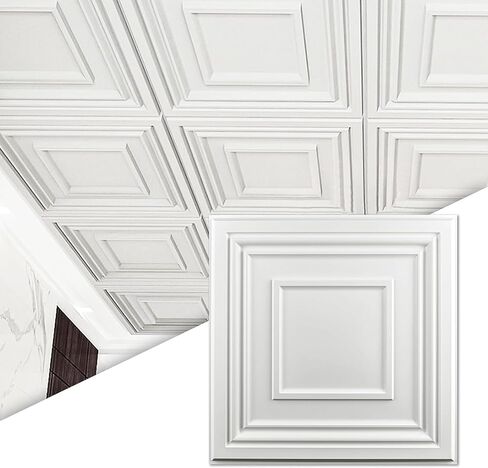 البلاط السقف Art3d إسقاط 24 × 24 بوصة (12 حزمة ، 48 قدمًا in Saudi Arabia