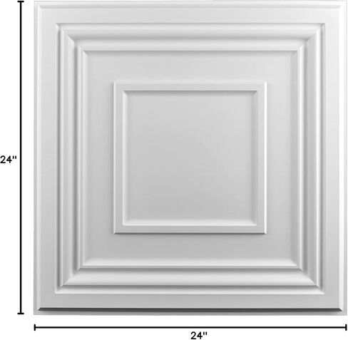 البلاط السقف Art3d إسقاط 24 × 24 بوصة (12 حزمة ، 48 قدمًا in Saudi Arabia