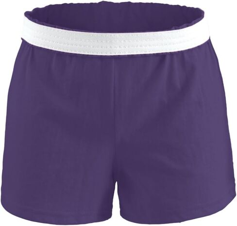 Soffe Girl's Junior Authentic Cheer Short - Comfortable Cotton Blend, for Gym, Dance, Elastic Waistband, Soft Fabric in Saudi Arabia