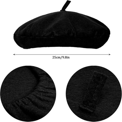5 Pcs French Red Beret Hat Set Women Girls Costume Accessories Including Scarf Gloves Beret Hat Sunglasses for Halloween in Saudi Arabia