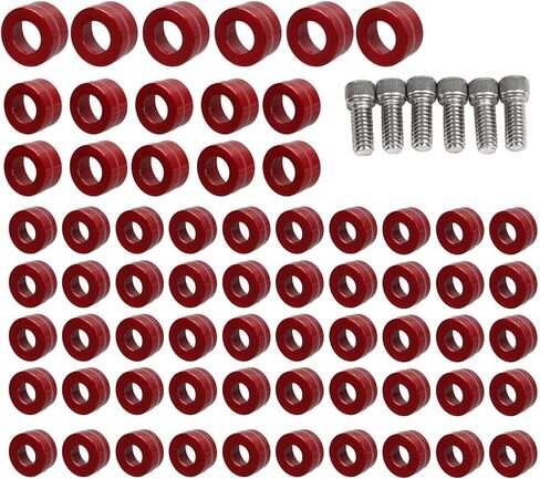 66pcs Red Engine Bolt Topper Cap Cover Aluminum For Harley Evolution,Twin Cam Touring Softail Dyna All Year All Model in Saudi Arabia