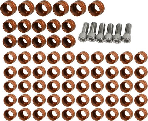 66pcs Red Engine Bolt Topper Cap Cover Aluminum For Harley Evolution,Twin Cam Touring Softail Dyna All Year All Model in Saudi Arabia