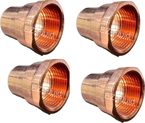EZ-FLUID Plumbing (10 Pack) 1/2" C X FIP LF Copper Female Adapter Pressure Copper Fittings,Sweat Solder Connection for Residential,Commercial Copper Pipe. in Kuwait