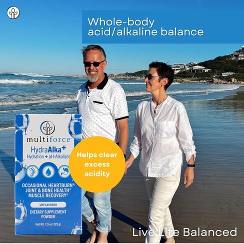 HydraAlka+ Premium Hydration Supplement | Alkalize & Hydrate with Electrolytes | Supports pH Balance, Non-Chronic Heartburn Relief, Muscle Recovery & Bone Health | 30 Servings, 3 Flavors in Saudi Arabia