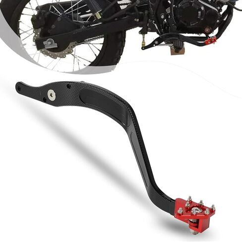 Dirt Bike Brake Foot Pedal for Hawk 250,Motorcycle CNC Foldable Brake Lever for Hawk 250cc (Not Fit Hawk 250 DLX EFI/Hawk 250 DLX)-Red in Saudi Arabia