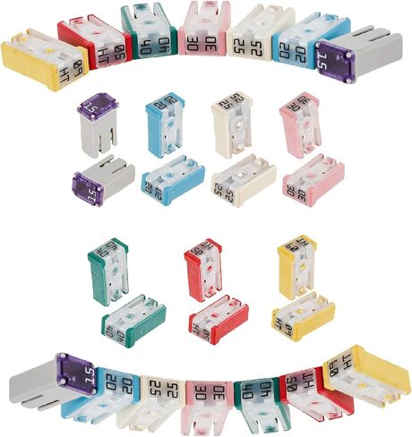 14PCS VUSES VUSES KITTERMANTMENTMENTMANTMENT THE 15A 20A 25A 30A 40A 50A 60A VISES Automotive Vuses 32V MINI على شكل خرطوشة مجموعة فتيل للسيارة RV Truck Protecticle Protection (14 pack) in Kuwait