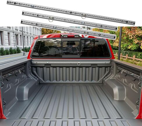 Front Side Trail Rail System Compatible with 2023 2024 2025 Chevy Colorado GMC Canyon 5FT Tie Down Rail Replacement for 2023-2025 Chevy Colorado Accessories in Kuwait