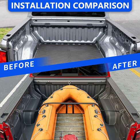 Front Side Trail Rail System Compatible with 2023 2024 2025 Chevy Colorado GMC Canyon 5FT Tie Down Rail Replacement for 2023-2025 Chevy Colorado Accessories in Kuwait