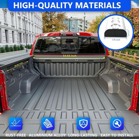 Front Side Trail Rail System Compatible with 2023 2024 2025 Chevy Colorado GMC Canyon 5FT Tie Down Rail Replacement for 2023-2025 Chevy Colorado Accessories in Kuwait