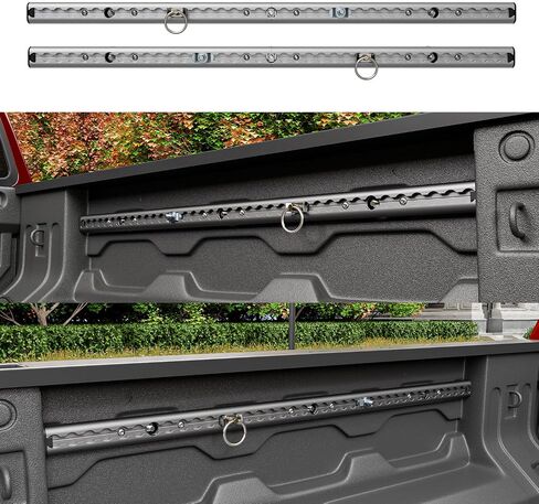 Front Side Trail Rail System Compatible with 2023 2024 2025 Chevy Colorado GMC Canyon 5FT Tie Down Rail Replacement for 2023-2025 Chevy Colorado Accessories in Kuwait