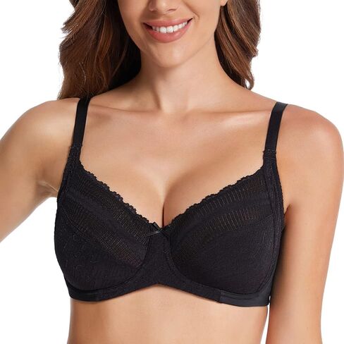 sheroine Women's Full Coverage Minimizer Underwire Bra Unlined Plus Size Non-Padded Ultrathin Everyday Soft Bras in Saudi Arabia