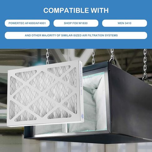 5-Micron Outer Air Filter Replacement Compatible with WEN 3410/ POWERTEC AF4000/ Shop Fox W1830/ Grizzly G0738 Air Filtration System. Compared to Part 90243-027-2, 4 Pack in Kuwait