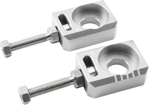PowerMotor 13mm 0.51" Axle Block,CNC Chain Tensioner Adjuster Repalcement for Surron Light Bee S X Segway X160 X260 Electric Dirt Bike Ebike-Silver in Kuwait