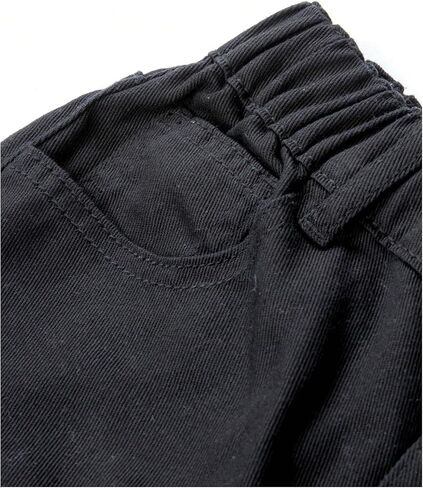 Girl's Bow Graphic Wide Leg Jeans Elastic High Waisted Denim Pants with Pockets in Saudi Arabia
