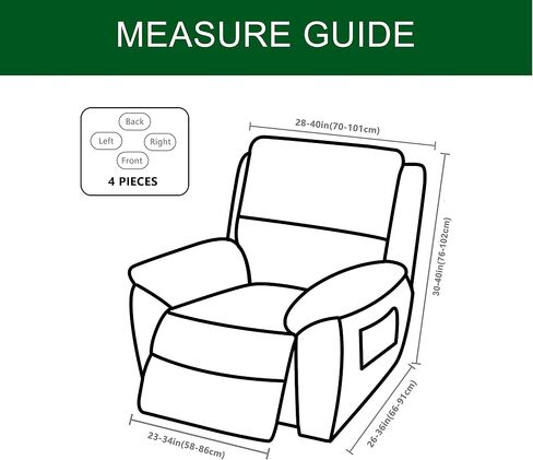 CRFATOP Floral Printed Recliner Cover with Pockets Single Reclining Slipcover 4-Pieces Lazy Boy Recliner Armchair Cover with Elastic Bottom for Recliner Furniture Protector for Kid Pet in Saudi Arabia