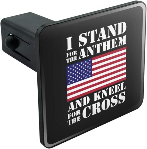GRAPHICS & MORE I Stand for The Flag Kneel Cross USA American Flag Patriotic Tow Trailer Hitch Cover Plug Insert 1 1/4 inch (1.25") in Saudi Arabia