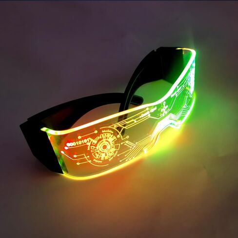 MaxLax led Furture Visor Glasses,7 Colors 4 Modes for Club,Christmas， Party in Kuwait