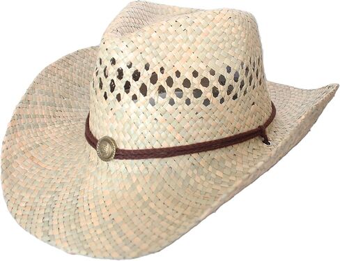 Wildarms Men’s Woven Straw Cowboy Hat Cowgirl Sun Beach Hat for Women Wide Brim Western Cowboy Hat with Decorative Bands in Saudi Arabia
