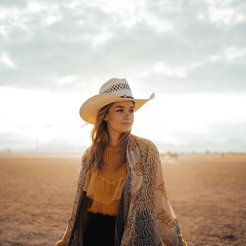 Wildarms Men’s Woven Straw Cowboy Hat Cowgirl Sun Beach Hat for Women Wide Brim Western Cowboy Hat with Decorative Bands in Saudi Arabia