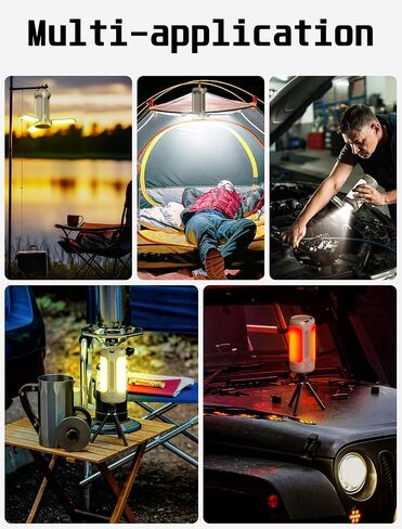 Camping Lantern Rechargeable, 3-in-1 Foldable Tent Light & Flashlight, 1500LM, 10000mAh, IP54 Water Resistant, 1/4" Screw Base, Stepless Dimming, 5 Modes for Camping, Hiking, Power Outages in Kuwait