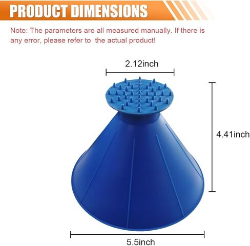 2PCS Magical Ice Scrapers for Car, 2 in 1 Round Snow Scraper for Car, Cone Windshield Ice Scraper with Funnel, Winter Car Snow Removal Accessories for Car, Bus, Truck, SUV (Green) in Kuwait