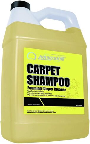 Nanoskin CARPET SHAMPOO Concentrated Foaming Carpet Cleaner 1 gallon - Dilutable Up to 19:1, Wet/Dry Soil Release, Anti-Resoiling, Pet Stain Remover, Safe for Stain Resist Carpet, Home&Commercial Use in Kuwait