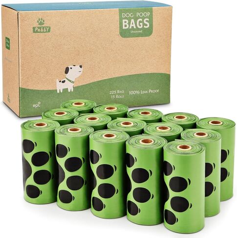 PobbY Dog Poop Bag 540 Count, Scent Free, Heavy Duty, Leakproof, Easy to Use, Eco Friendly in Kuwait