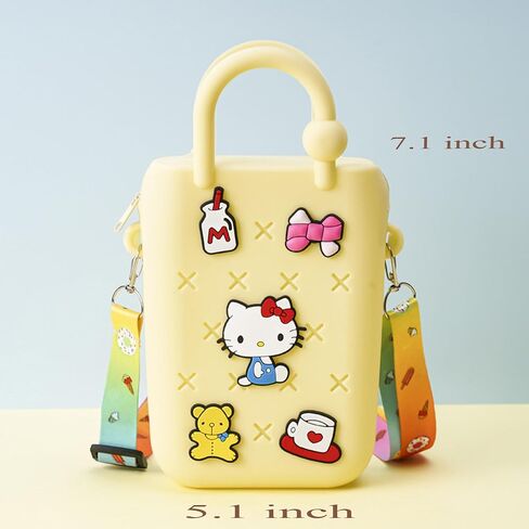 Crossbody Tote Bag with Adjustable Shoulder Strap, Handbag with Zipper Cute Mini Anime Coin Wallet Purse in Saudi Arabia