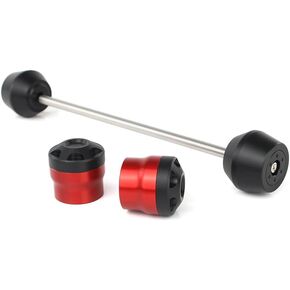 شوكة الأمامية والخلفية شوكة تحطم حامية تناسب Royal Enfield Himalayan 450 2024 Sliders المحور الأمامي الخلفي متزلج على الإطار (أحمر)