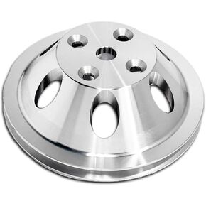 Superior Performance: Water Pump Pulley for Chevy Small Block 69-21, machined from durable aluminum for reliable power transmission.