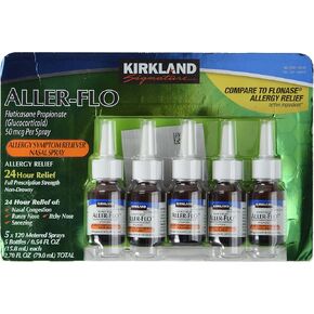 Kirkland Signature Kirkland Aller-Flo Fluticasone propionate (glucorticoid) ، 0.54 fl oz (حزمة 5)
