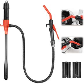 Portable Power Battery Pump, Battery Powered Siphon Fuel Transfer Pump, Transfer Pump for Gasoline, Fuel Oil, Diesel, Water,Fuel Transfer Pump suitable for Garages and Shops (Red)