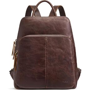 S-ZONE Small Leather Backpack for Women Fashion Designer Purse Anti-theft RFID Travel Bag