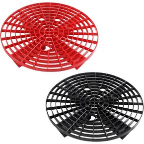 2PCS Car Wash Bucket Insert, Automotive Wash Bucket Dirt Guard Insert Filter for Car Detailing Cleaning Washing Kit, Universal Vehicle Accessories Fits 12 Inch Diameter Buckets (Red)