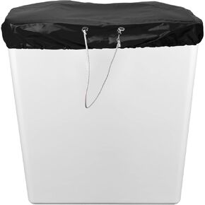 Bucket Truck Bucket Cover, Heavy Duty 600D Oxford Cloth Waterproof Folding Bucket Truck Cover the added elastic safety leash D-ring hook Universal Cover for 1 Man Bucket Truck (Black,28"x28")