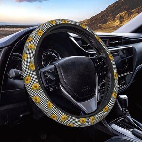 Hand Drawn Sharks Seamless Steering Wheel Cover for Women, Girls 15 inch Universal Auto Car Anti Slip Wrap Steering Wheel Covers Fit for Vehicles, Truck,SUV