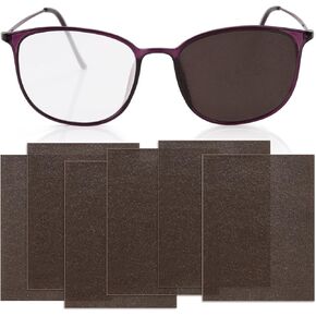 Translucent Brown Eye Patch for Glasses,6 Pack Reusable Vision Patching,Perfect for Lazy Eye, Amblyopia, Strabismus and Post-Surgery Recovery