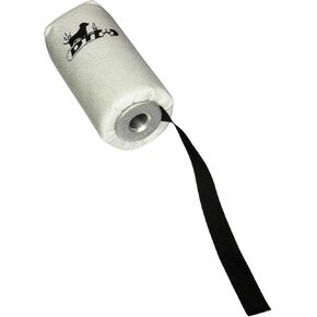 D.T. Systems Super-Pro Dog Training Launcher Dummy, Bright White with Black Streamer