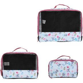 Disney Stitch Flower Pattern 3-Piece Packing Cube Set
