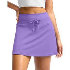 Soothfeel Tennis Skirts for Women High Waisted Golf Skort Athletic Skirt with Shorts Pocket Pickleball Workout Running Casual