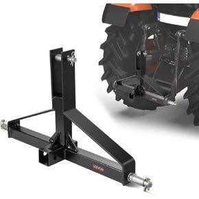 VEVOR 3 Point Trailer Hitch with 2 in Receiver, 3pt Quick Hitch Attachment for Category 1 Tractor, 3000lbs Capacity, Tow Drawbar Adapter, Compatible with Kubota, Mahindra, Ford, Yanmar, John Deere