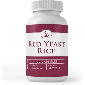 PURE ORIGINAL INGREDIENTS Red Yeast Rice Extract, (100 Capsules) Always Pure, No Additives Or Fillers, Lab Verified