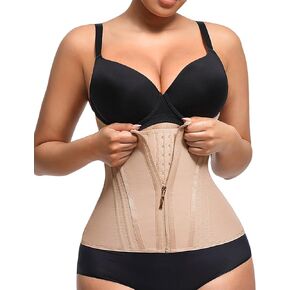 Lover-Beauty Waist Trainer for Women Tummy Control Workout Waist Cincher Corset Shapewear Body Shaper Zipper and Hooks