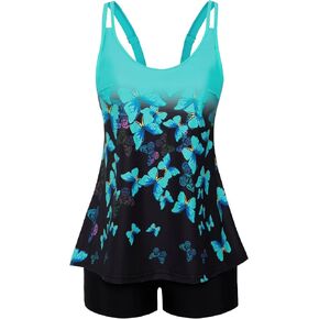 Arolina Tankini Swimsuits for Women Tummy Control Suites Suits Suits Flowy Swim Tops with Boy Shorts