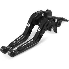 MFGZD CNC Motorcycle Brake Brake Brauts قابلة للطي قابلة للتمديد متوافقة مع Yamaha MT-09 2021-2024 LONG MODIDED CLUCT BRAKE BEAVERS مقبض قابل للتعديل (21-24 ، أسود)