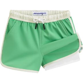 maamgic Boys Swim Trunks with Compression Liner Vintage Swim Shorts Toddler Swimsuit